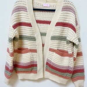 Women’s Pink Lily knit Cardigan sweater